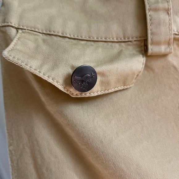 KANGOL | Lightweight Cotton 90's Y2K Mini Skirt in Khaki | Kangol Size 3 (US XS) - Picture 2 of 5